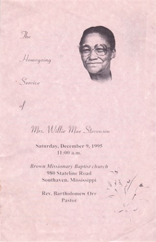 Willie Mae Saulsberry-Stevenson Obituary