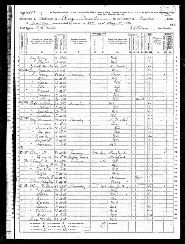 1870 United States Federal Census for Longstreet Guy