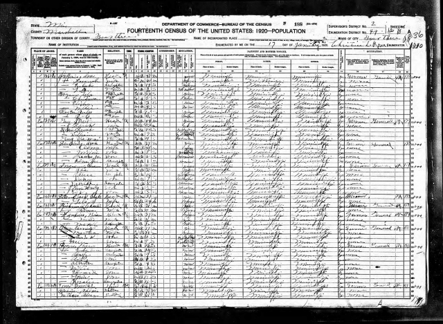 1920 United States Federal Census for Street Guy