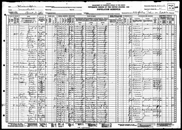 1930 United States Federal Census for Street Guy