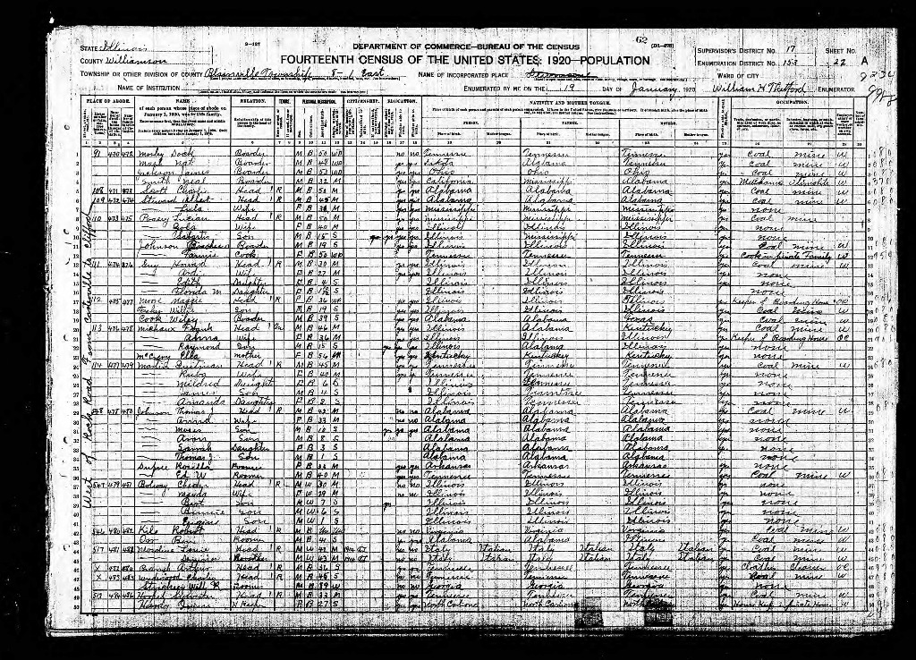 1920 United States Federal Census for Howard Guy