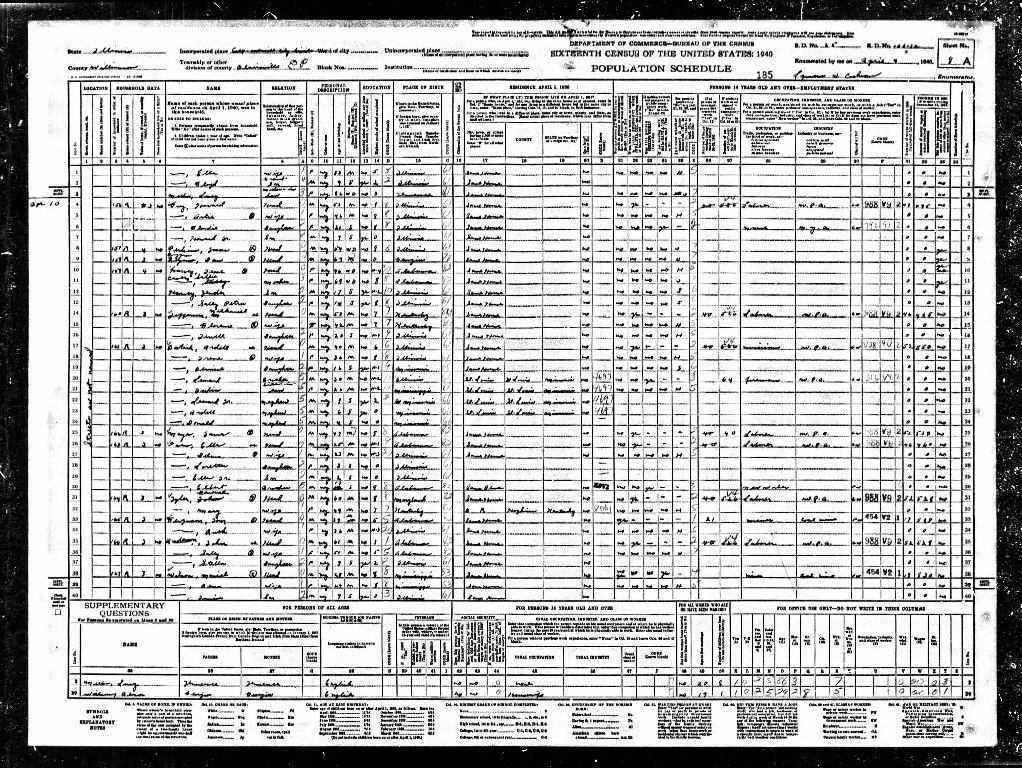 1940 United States Federal Census for Flordia Guy