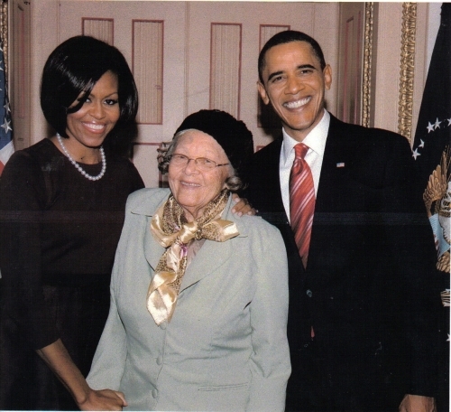 Gertrude with the President and 1st Lady