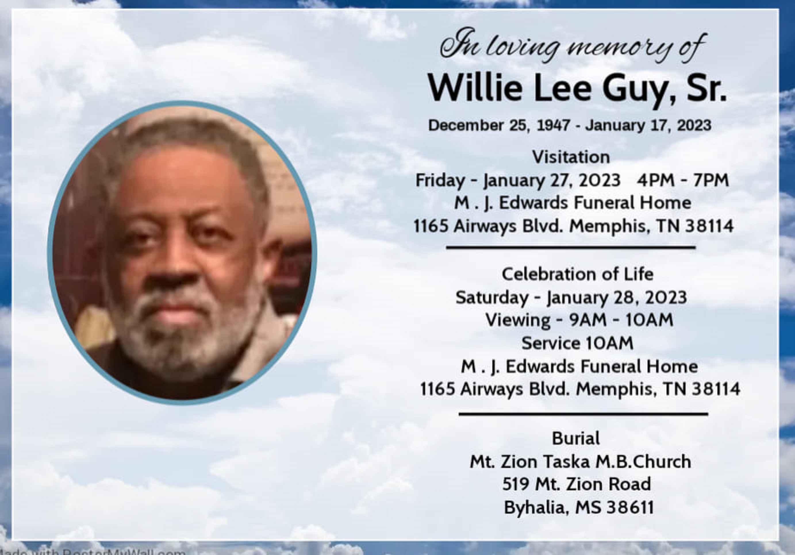 Willie Lee Guy Sr.