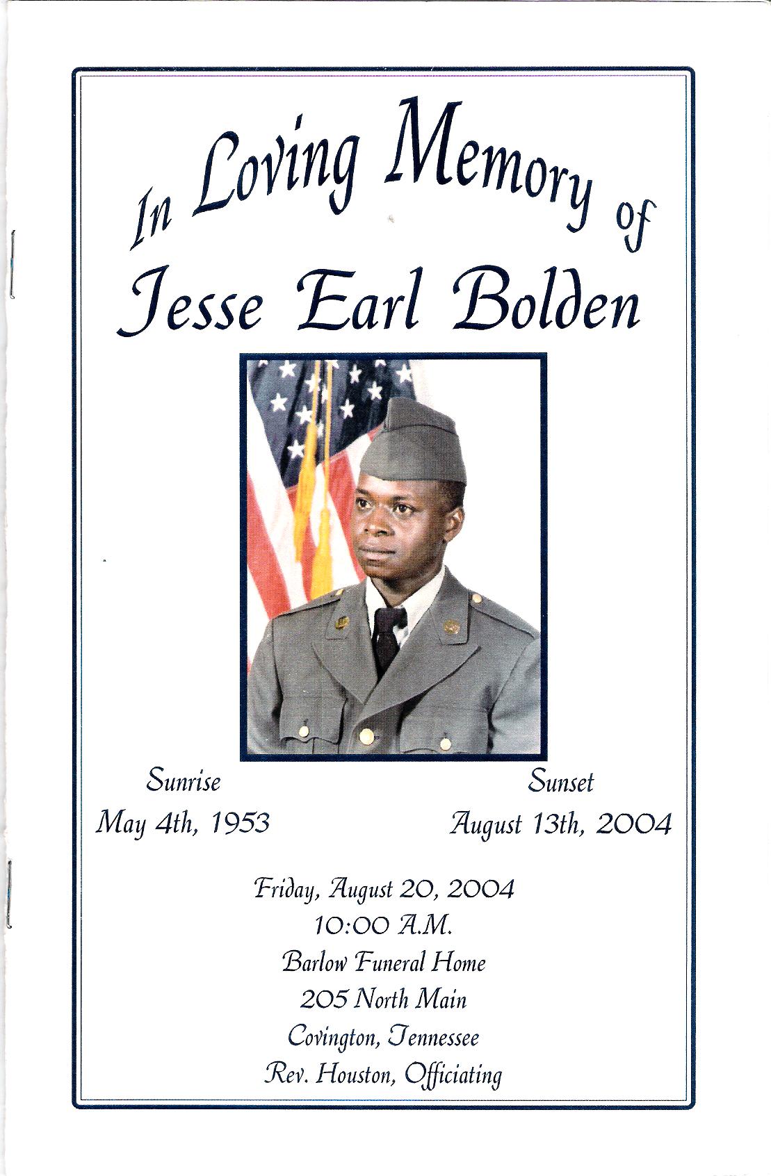 Jesse Earl Bolden (5th Generation)